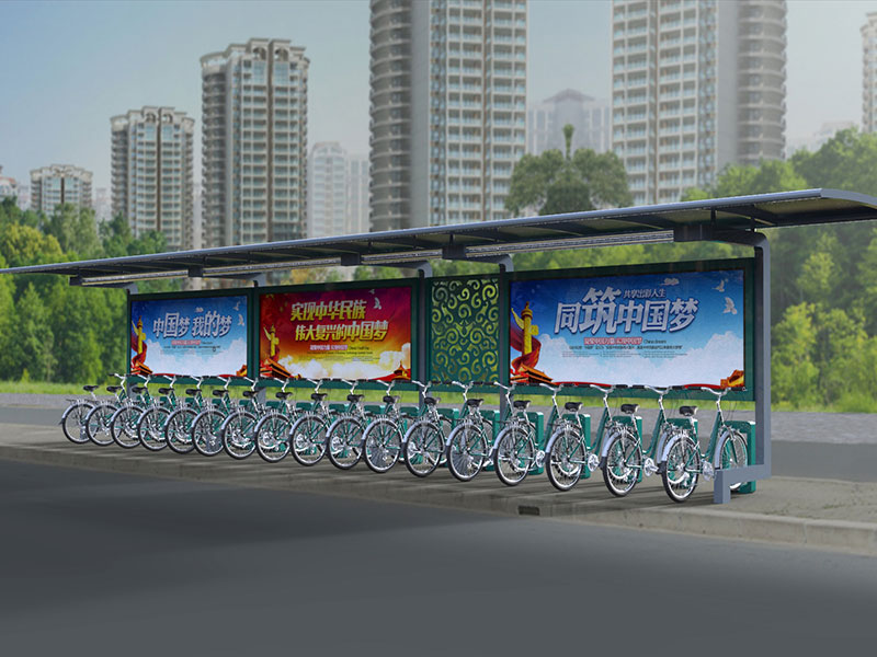 搭建停车棚 便民又暖心