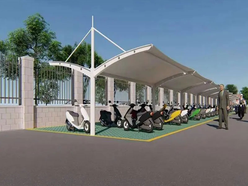 做电动车充电车棚 充电雨棚搭建 车棚安装注意事项 